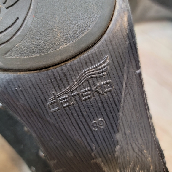 Dansko Nori black suede studded clog heels - Picture 4 of 13